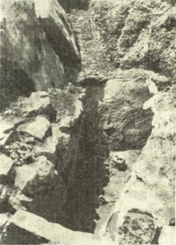 Stone cist grave A after cleaning, found on the plot of K. Bompos at the entrance of Myloi from Argos.
