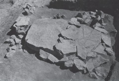 Lerna excavation: cist grave BC.3 with its cover slabs.